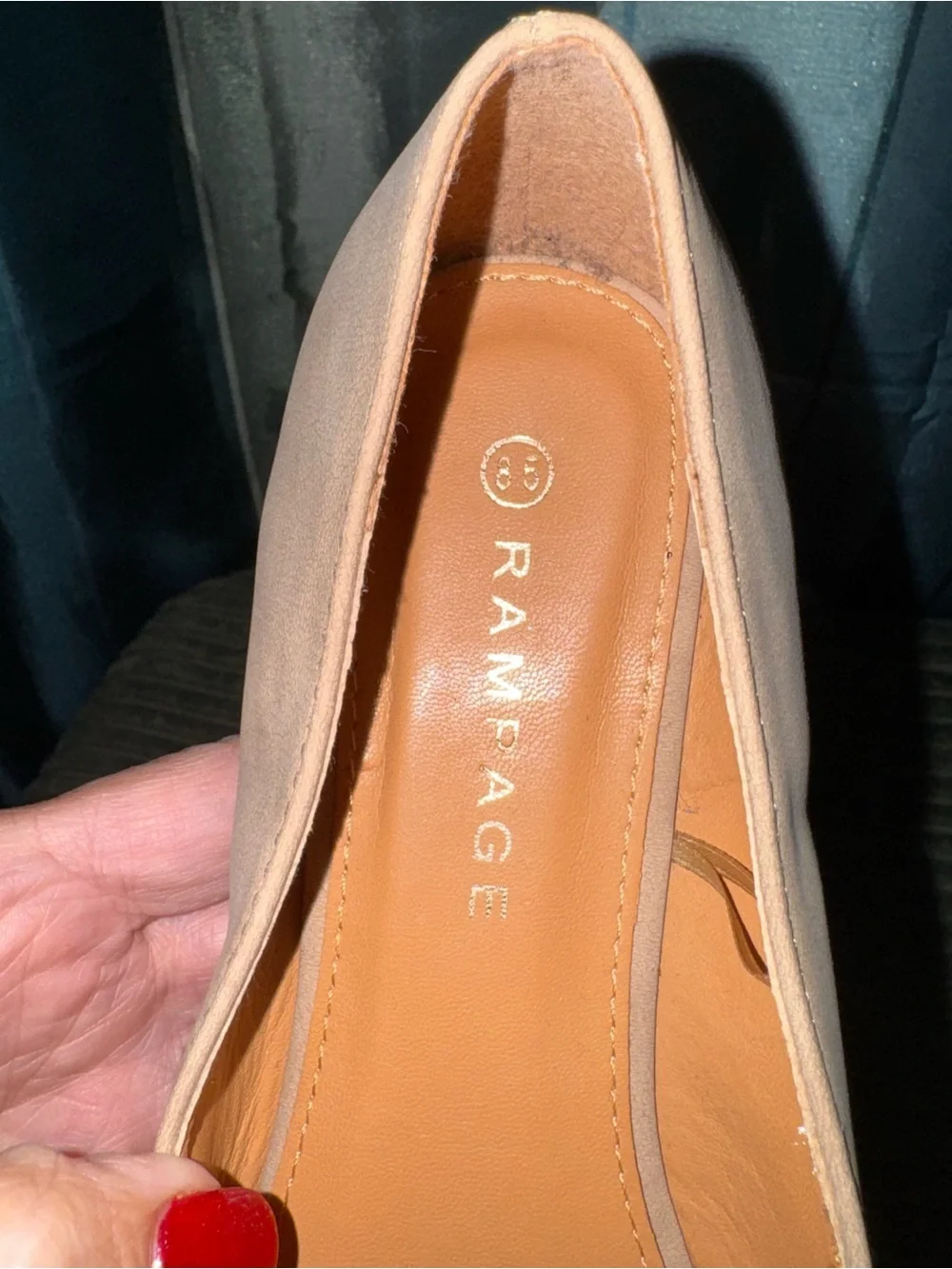Rampage Women's Pointed Loafers Beige